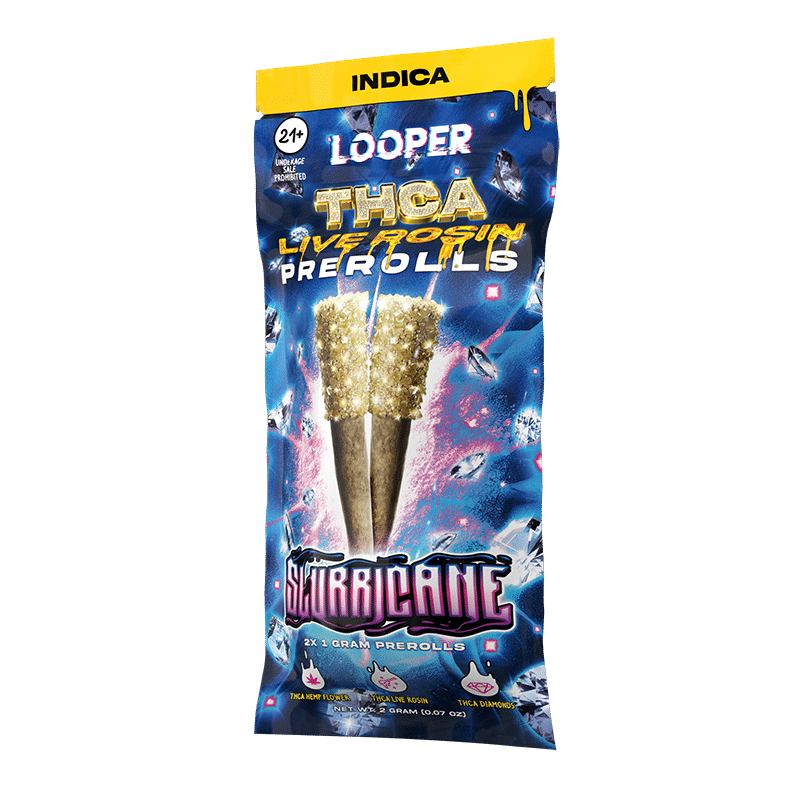 Looper Vape THCA Live Rosin Prerolls 1G: Slurricane