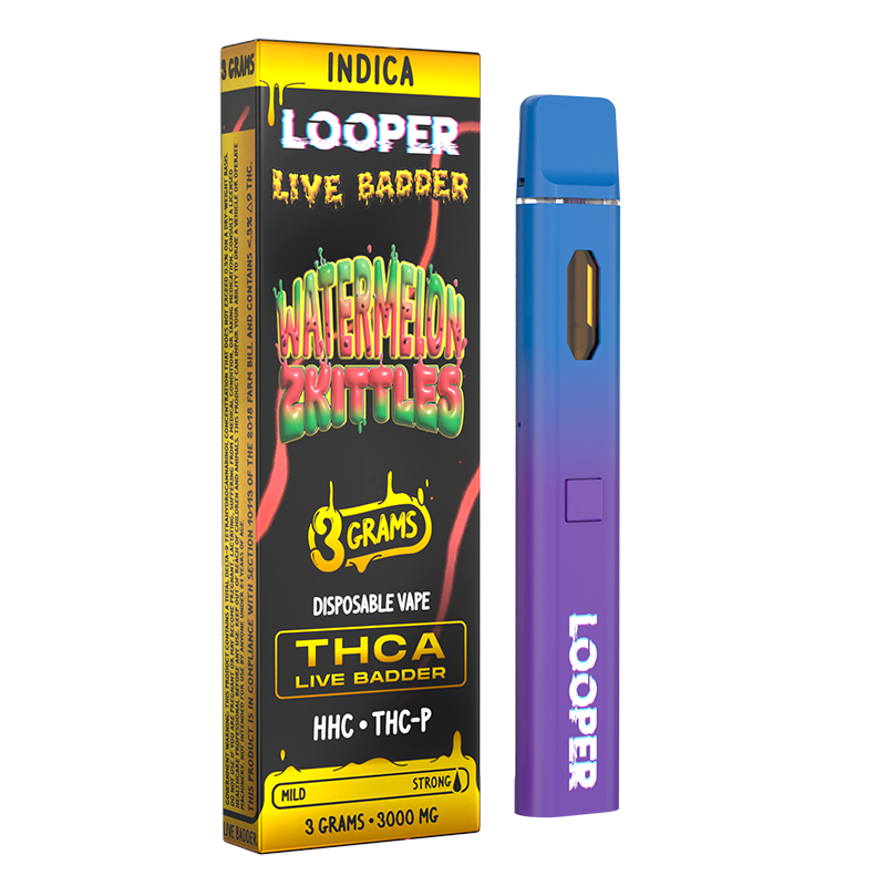 Looper Vape Live Badder 3G Disposable: Watermelon Zkittles
