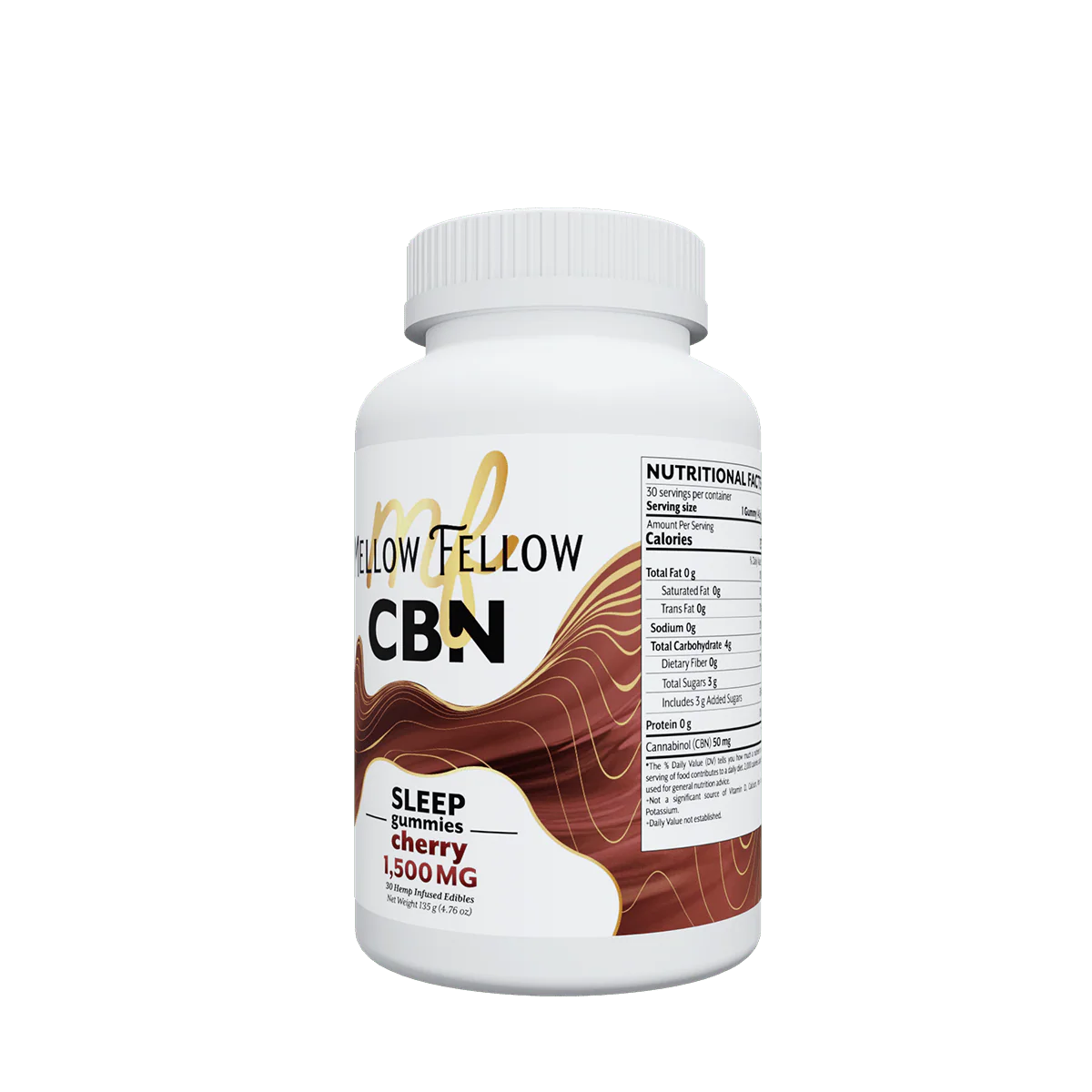 Mellow Fellow Sleep CBN Gummies - 1500mg - Cherry