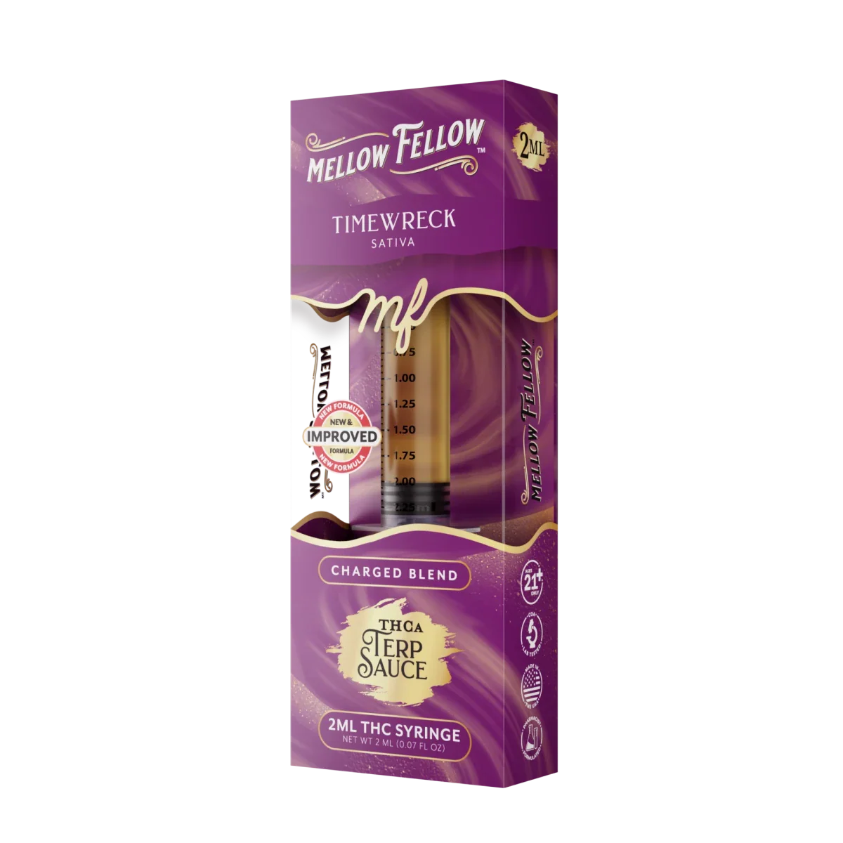 Mellow Fellow Charged Blend - Terp Sauce 2ml Syringe - Timewreck (Sativa)
