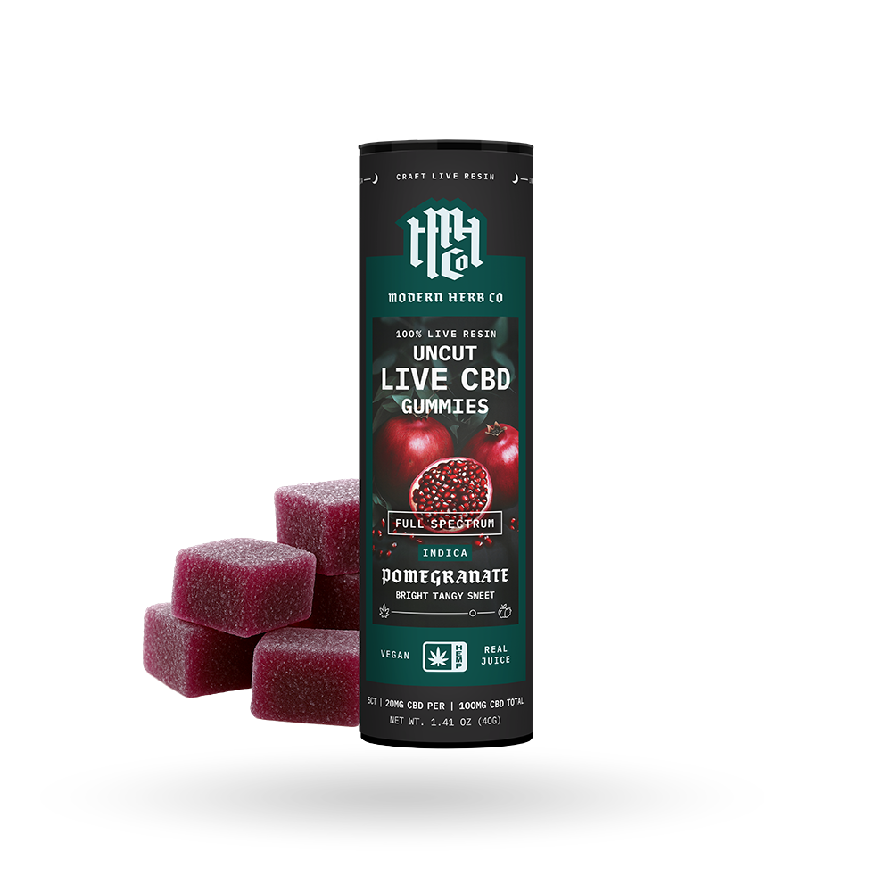 The Hemp Collect CBD Live Resin Gummies: Pomegranate (Indica) - 5ct