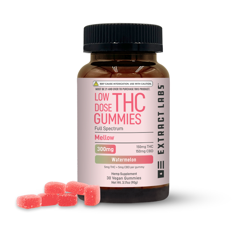 Extract Labs Low Dose Delta 9 Gummies | Mellow | Watermelon