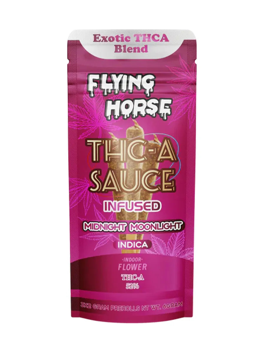 Midnight Moonlight Flying Horse THCA Sauce Infused Pre-Rolls 2G 3ct