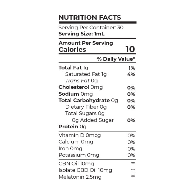 Melatonin + CBD + CBN Sublingual 600 MG Tinctures