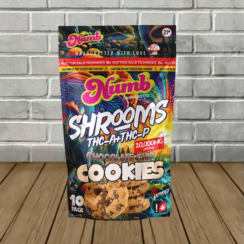 Numb Shrooms Choc Chip Cookies THCa | THCP 10000mg