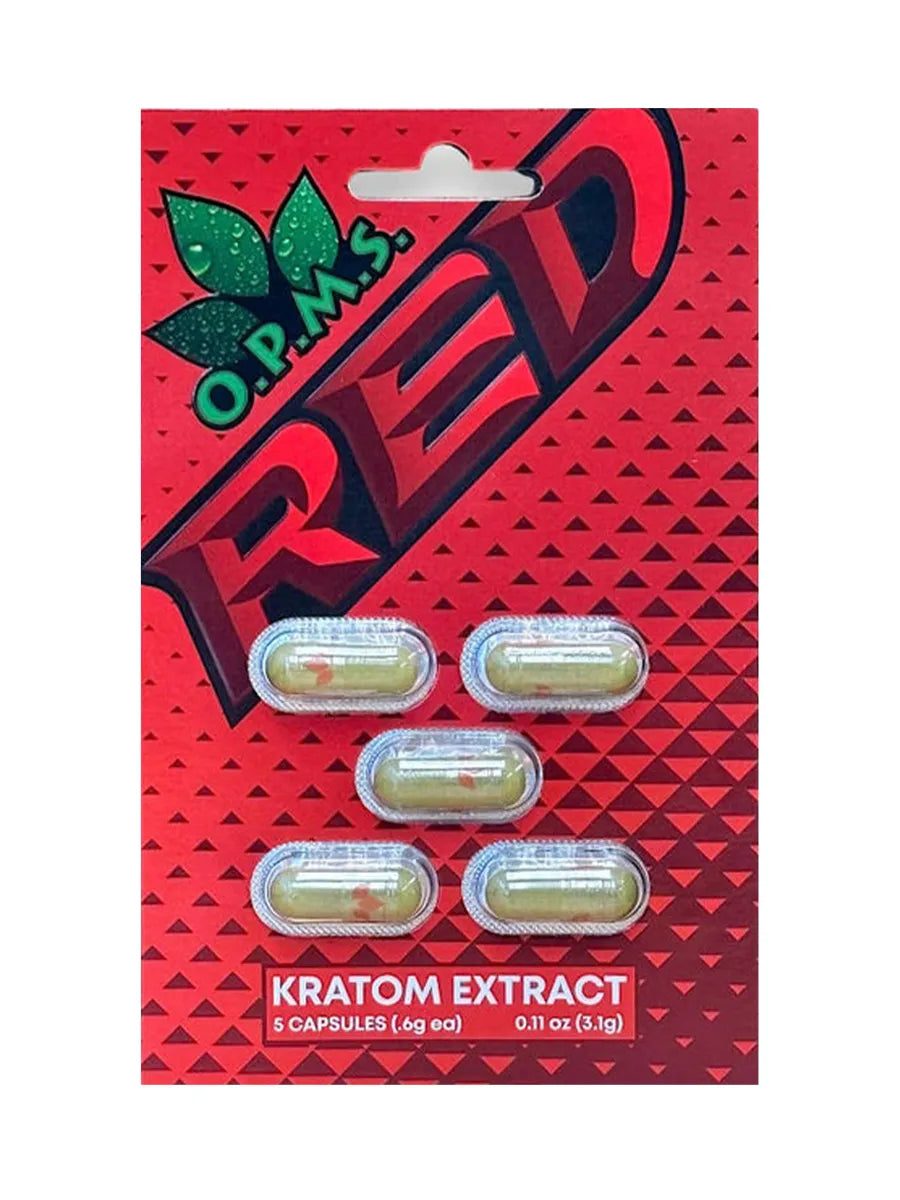 O.P.M.S. Kratom Extract Red Capsules 5ct
