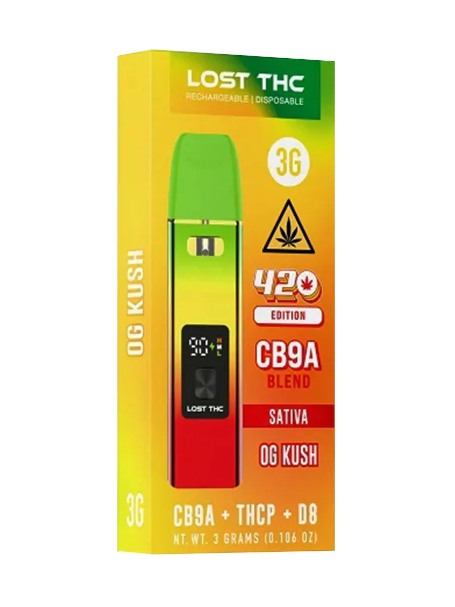 OG Kush Lost THC 420 Edition CB9A Blend Rechargeable Disposable 3G