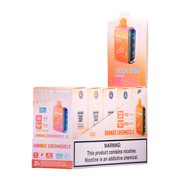 Orange Cream Geek Bar Pulse 7500 Puffs Best Sales Price - Disposables