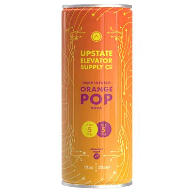 Upstate Elevator 5mg THC Orange Pop Soda Best Sales Price - Edibles