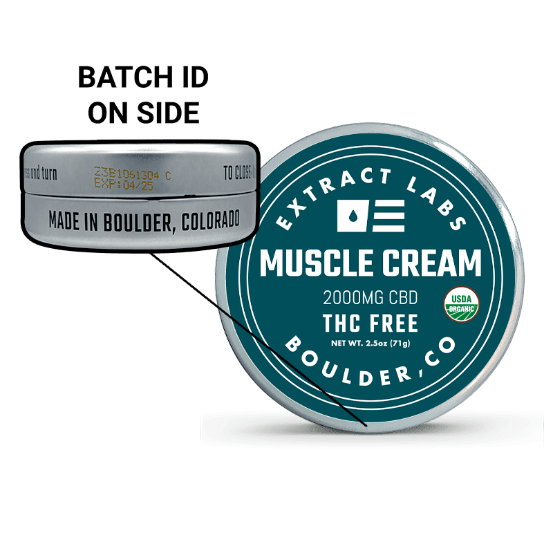Extract Labs Organic THC Free CBD Muscle Cream
