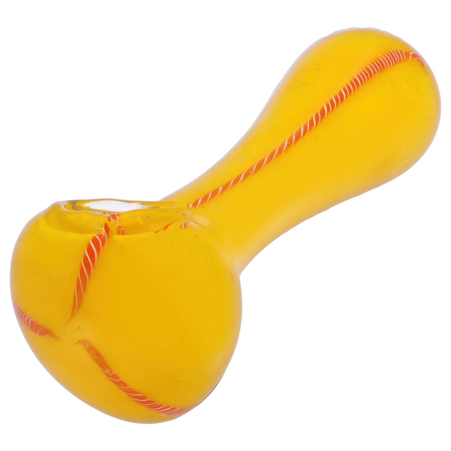 DankStop Frit Glass with Rasta Line Spoon Pipe - 4.5 in.