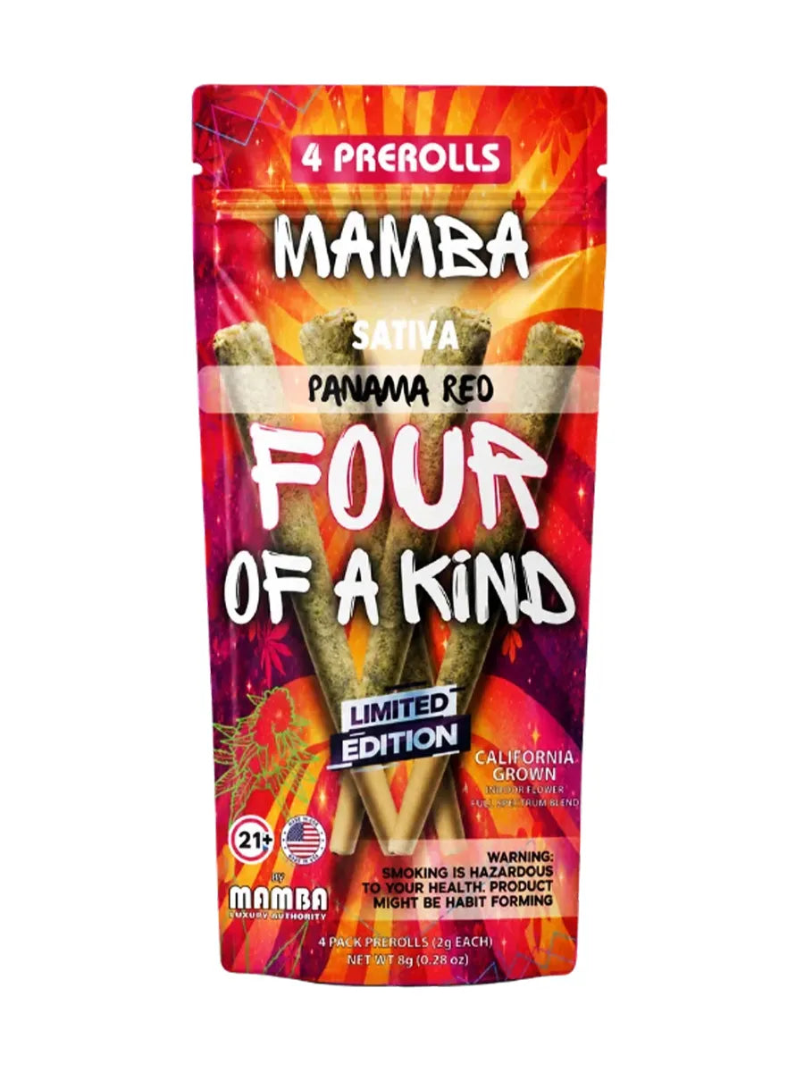 Panama Red Mamba Four Of A Kind Limited Edition Pre-Roll 4ct 8G Best Sales Price - Pre Rolls