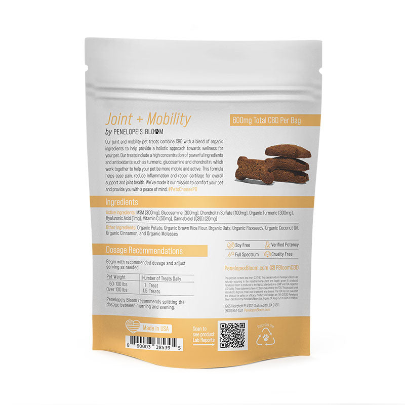 CBD Dog Treats for Joint + Mobility – LARGE DOGS – 600mg Best Sales Price - Pet CBD