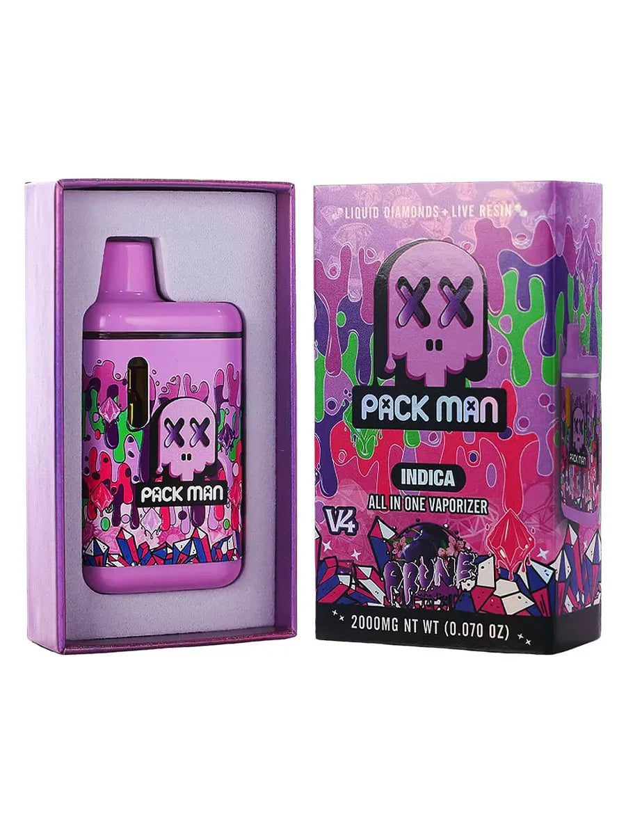 Prune Pack Man V4 Liquid Diamonds Live Resin Vaporizer 2000MG