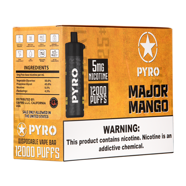 Major Mango PYRO 12000 Best Sales Price - Disposables