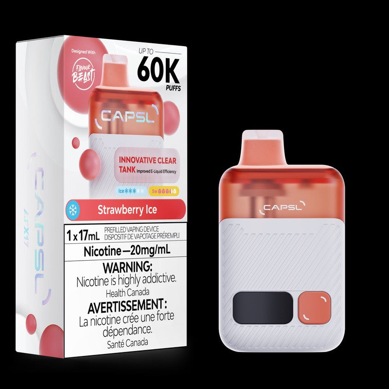 Strawberry Ice Flavour Beast CAPSL 60K Disposable Vape