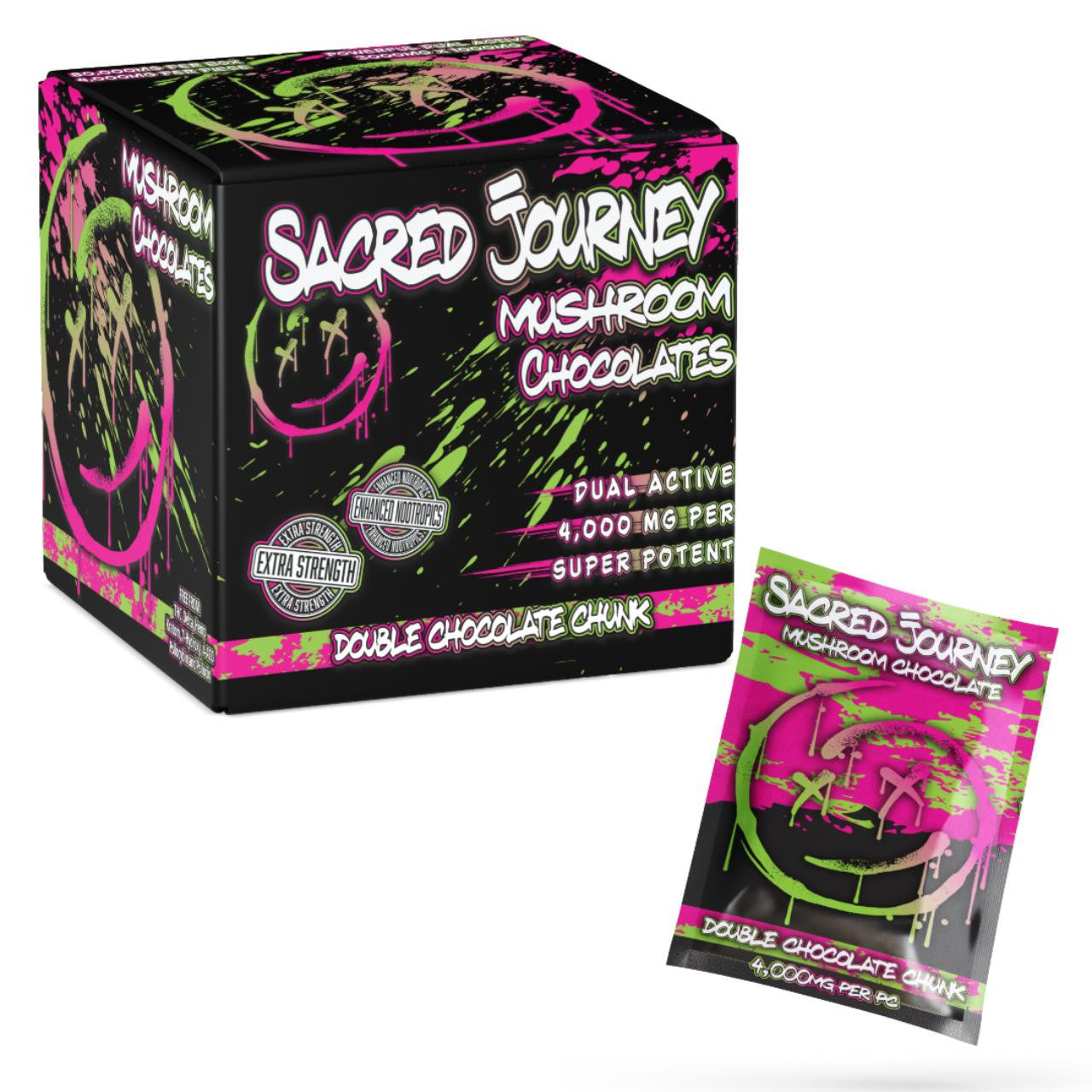 Sacred Journey Mushroom Chocolate 80000MG (Pack of 1) - 20COUNT Best Sales Price - Gummies