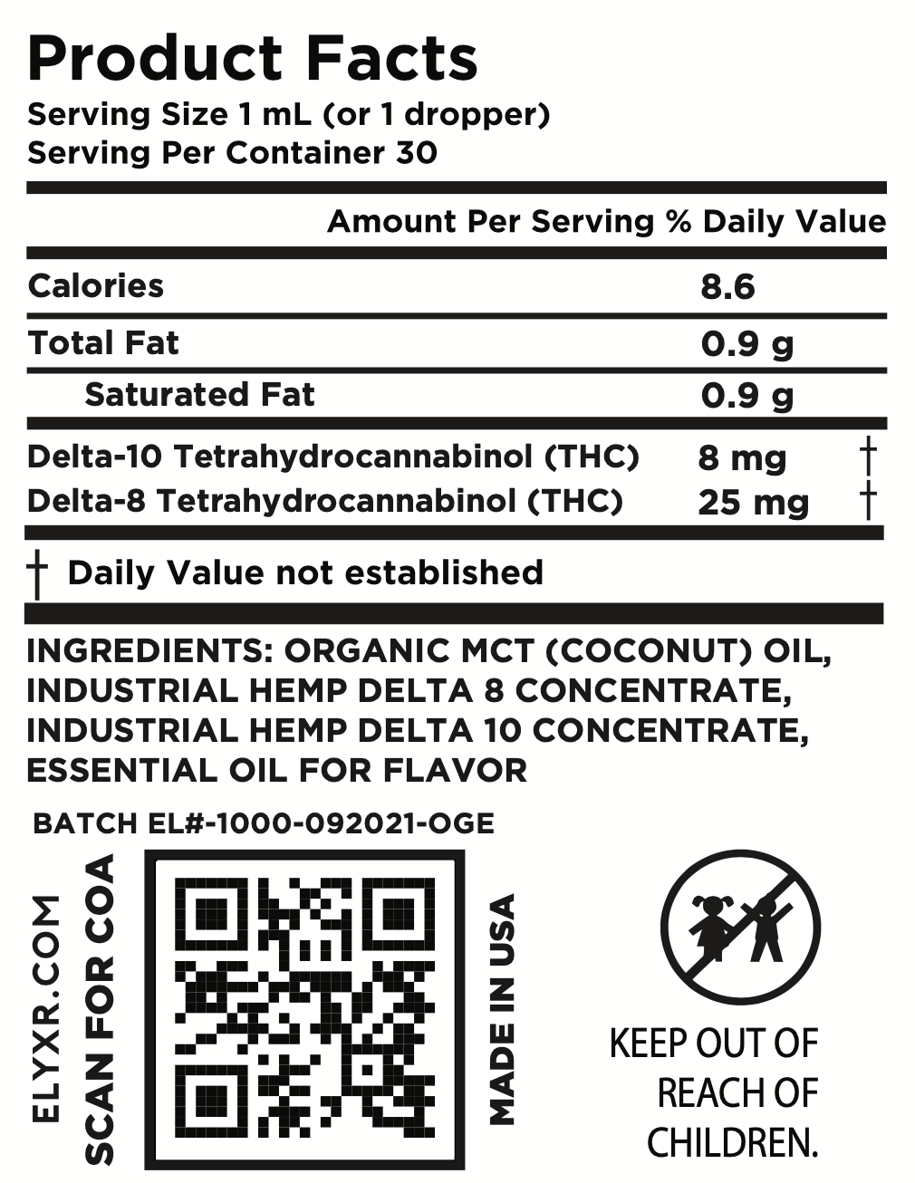 Elyxr Delta 10 Tincture (1000mg) Best Sales Price - Tincture Oil