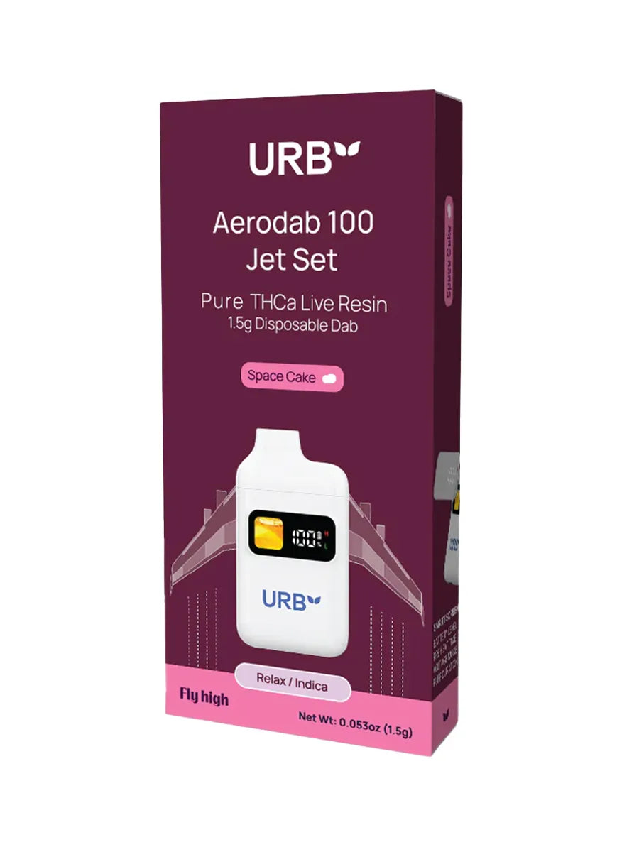 Space Cake URB Aerodab 100 Jet Set Pure THCA Live Resin Disposable 1.5G