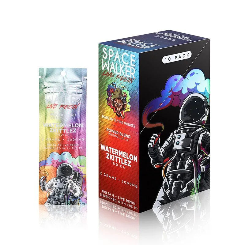 Live Resin Delta 8 THC Prerolls with THC-P – Watermelon Zkittlez – 2g – Space Walker