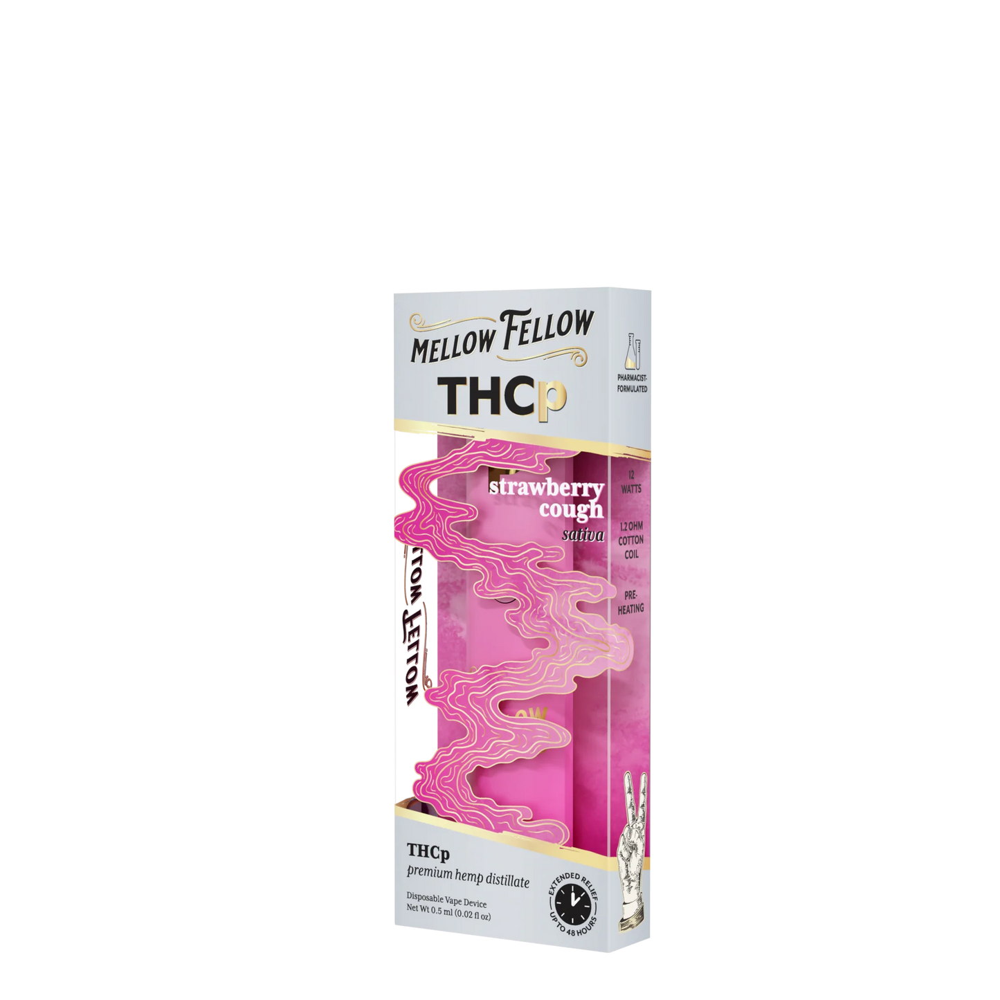 Mellow Fellow THCp 0.5g Disposable Vape - Strawberry Cough (Sativa) Best Sales Price - Vape Pens