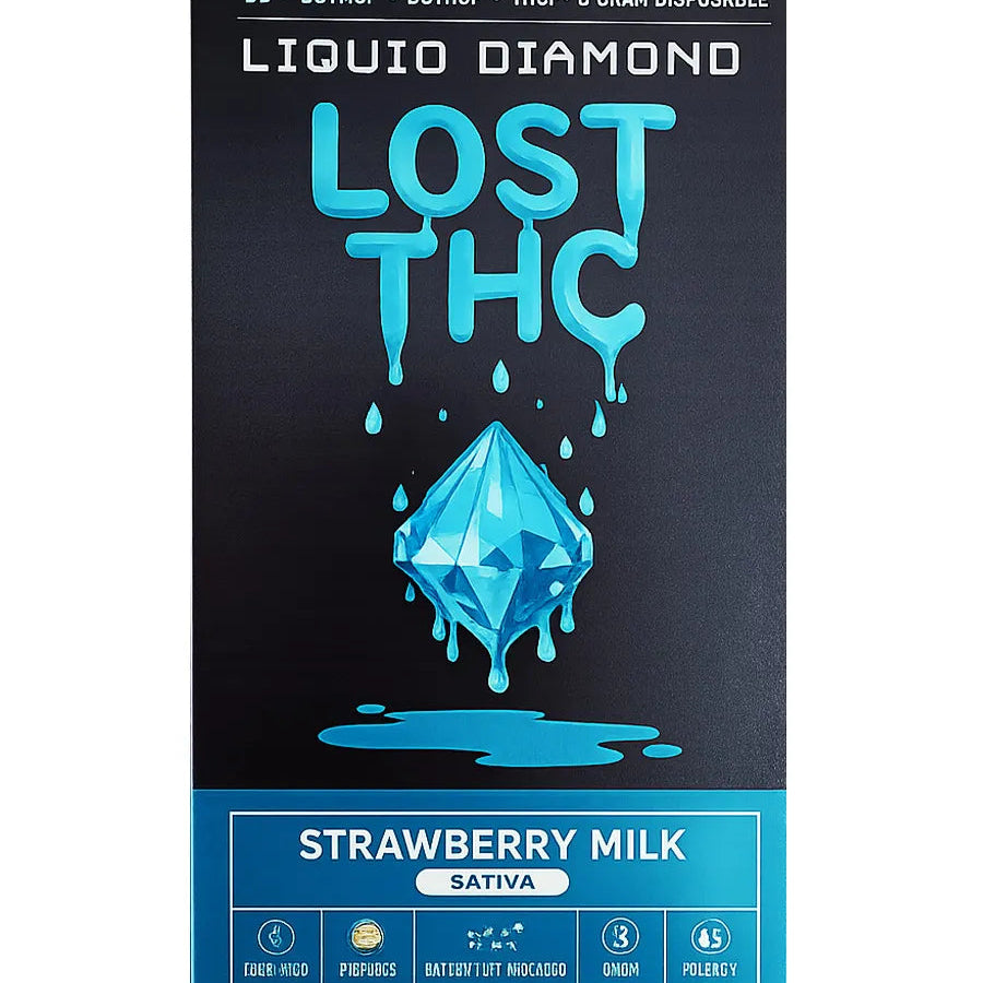 Strawberry Milk Lost THC Liquid Diamond Blend Disposable 3G