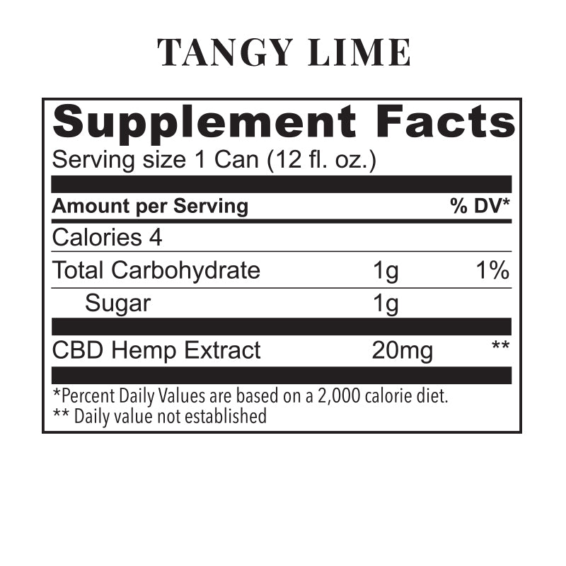 The Hemp Division Tangy Lime Sparkling Elixir β 20 MG CBD
