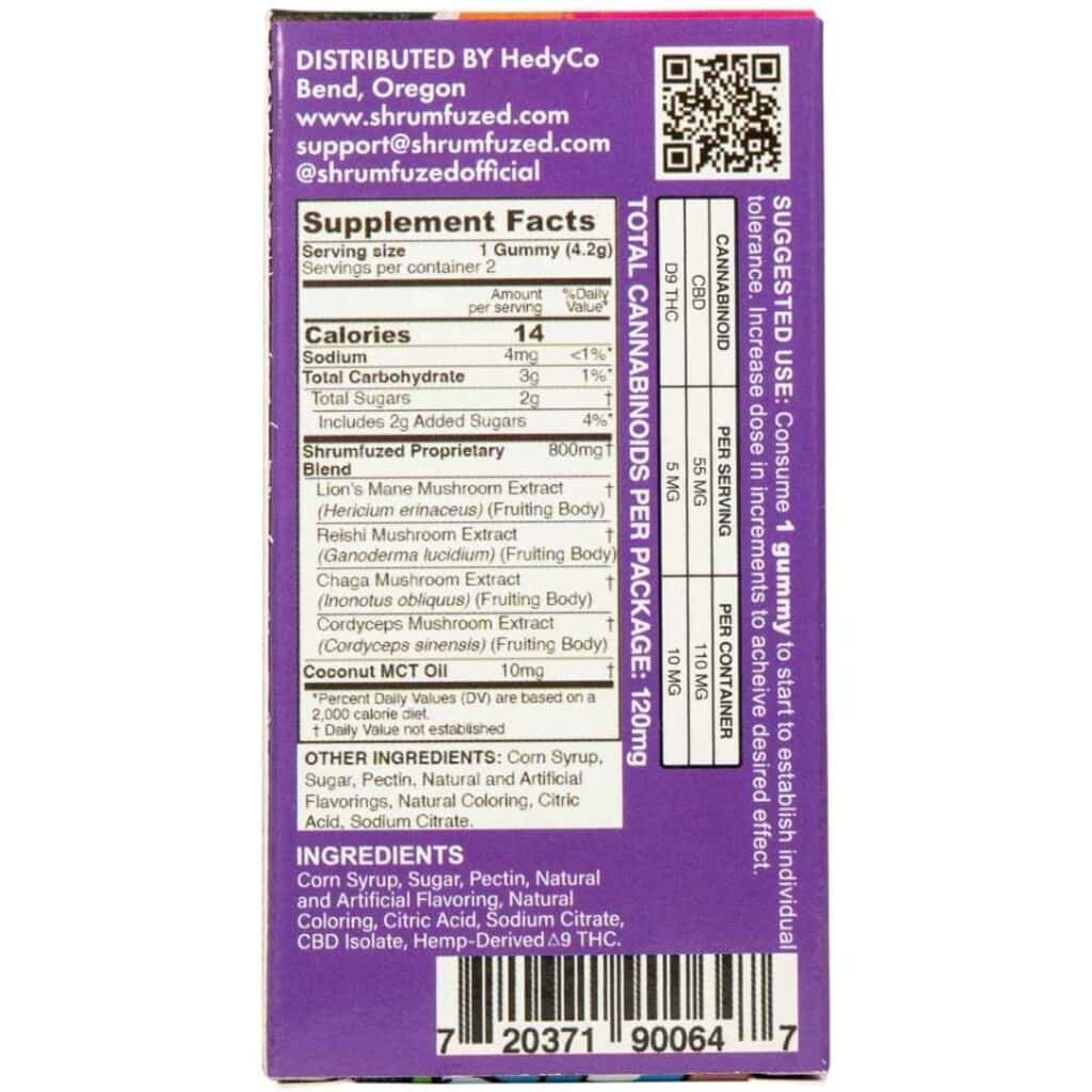 Dazed & Shrumfuzed Delta-9 + Nootropics 2ct Assorted Gummies