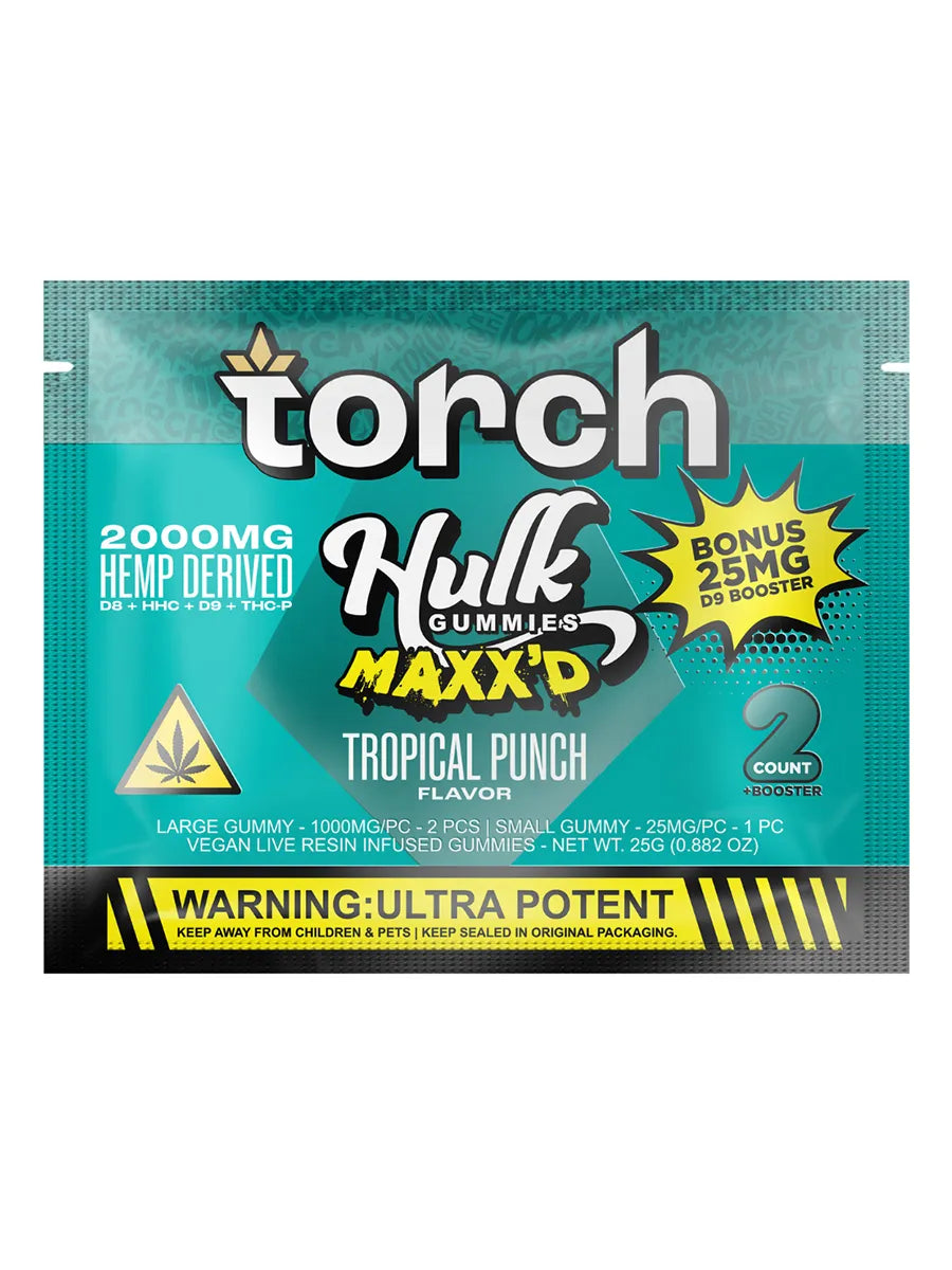 Tropical Punch Torch Hulk MAXX’D Gummies 2000mg