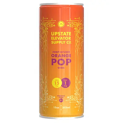 Upstate Elevator 1mg THC Orange Pop Soda Best Sales Price - Edibles