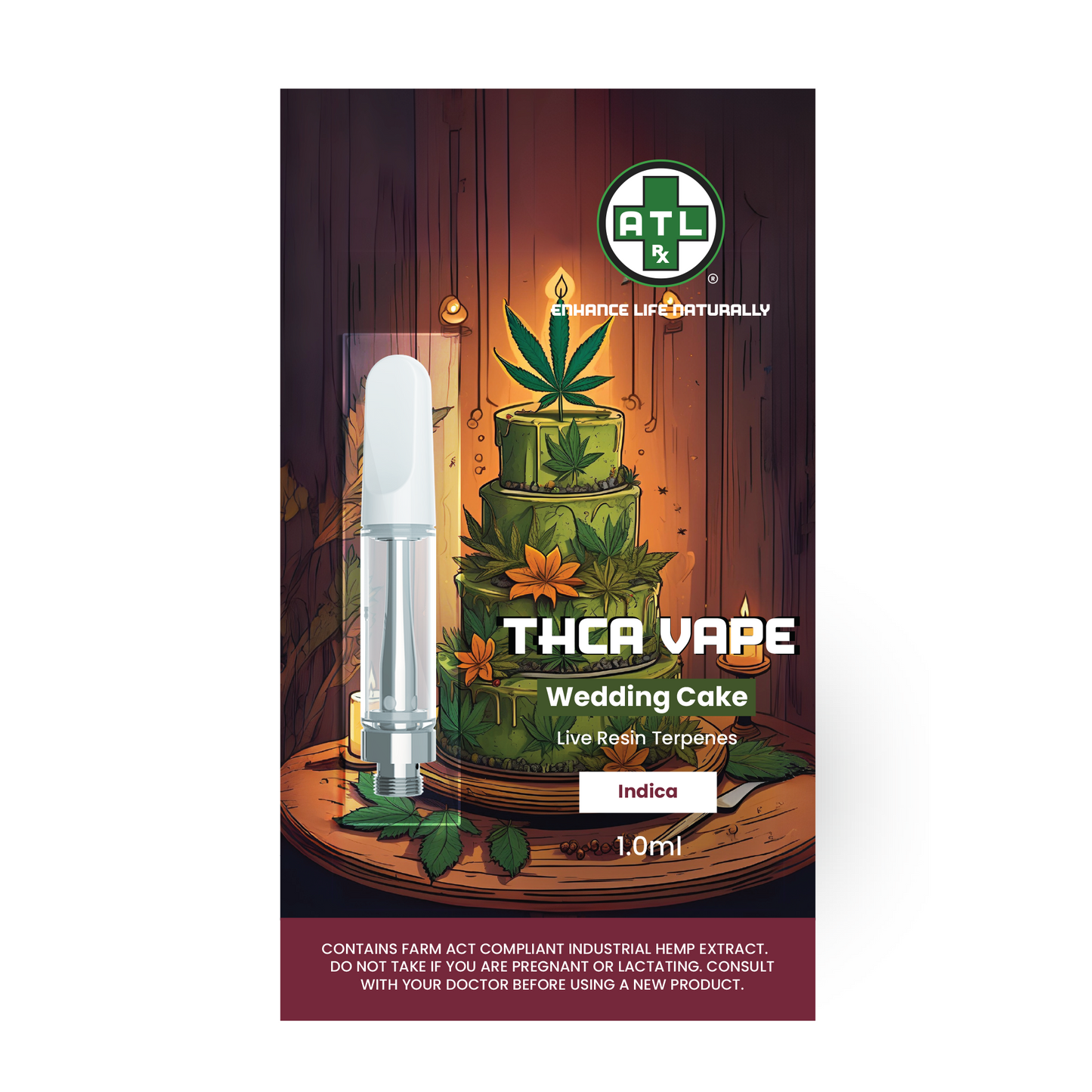 ATLRx Wedding Cake THCa Vape Carts