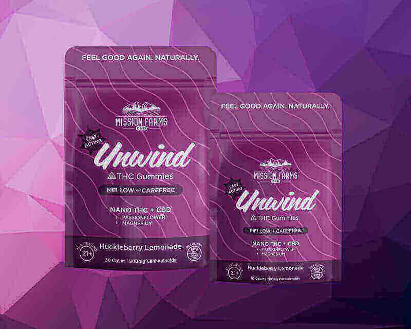Mission Farms Unwind Delta-9 THC Gummies with Nano THC Best Sales Price - Gummies