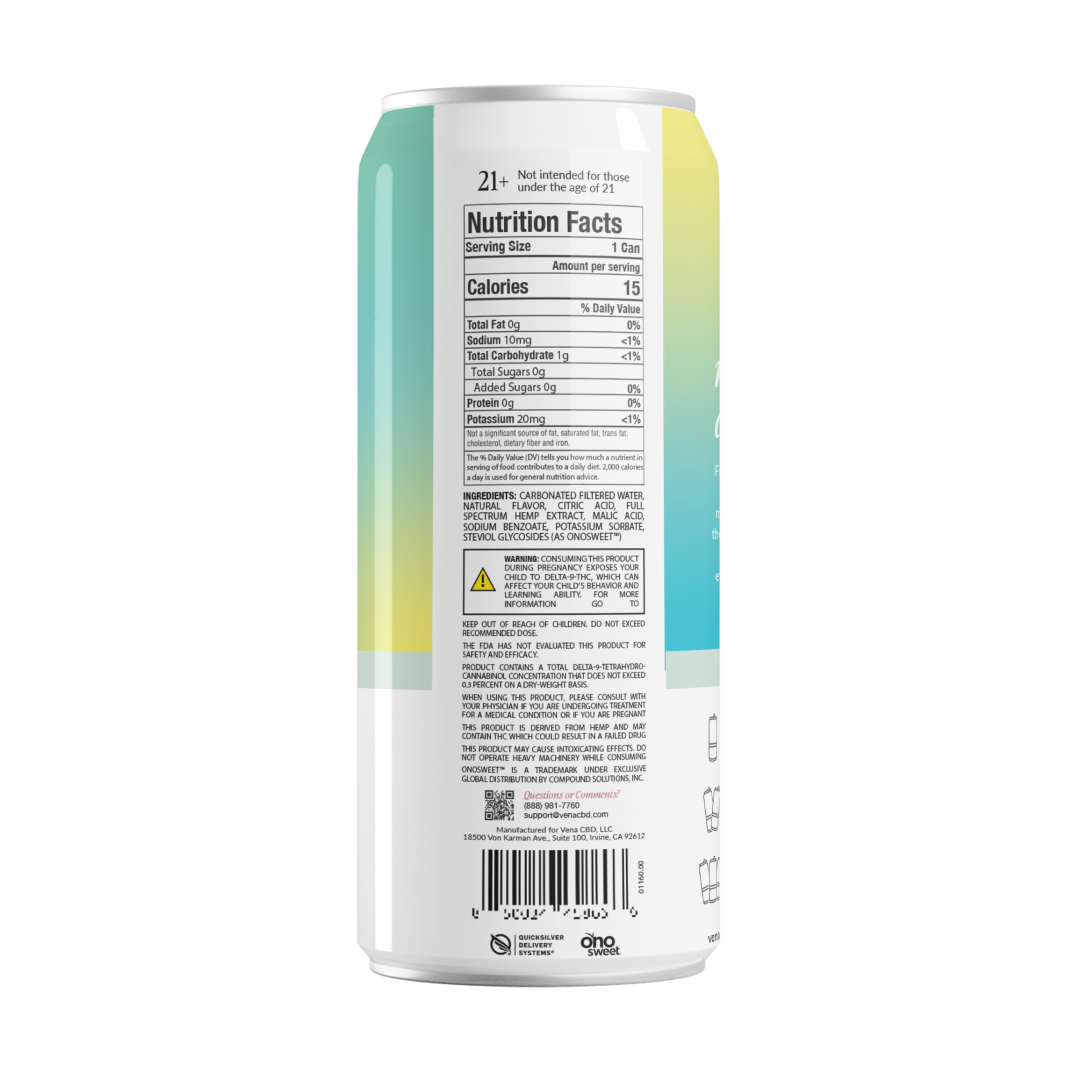 Vena CBD Happy Place Seltzers | Skinny Mocktails THC Drink