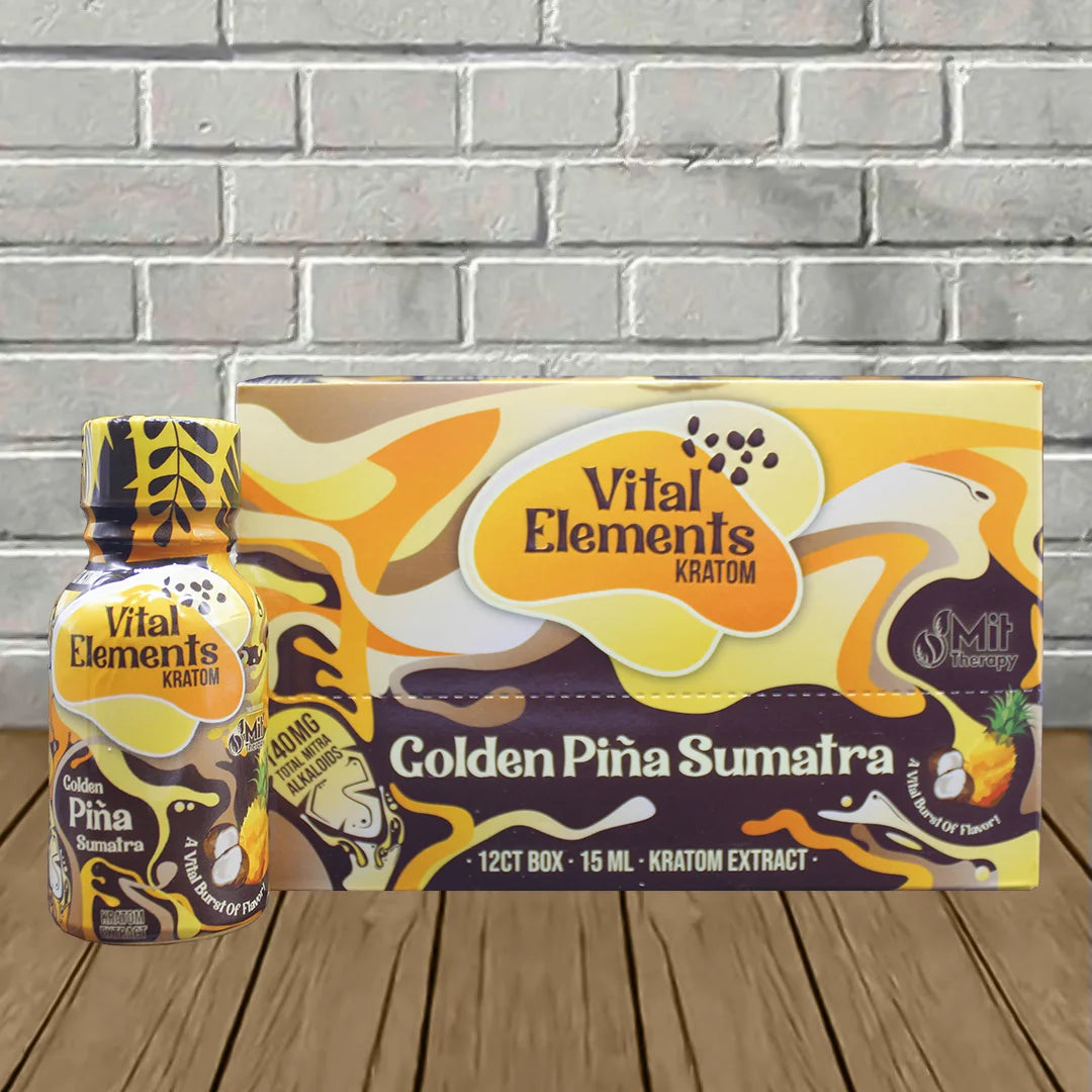 Vital Elements Golden Pina Sumatra Kratom Extract Shot 15ml Best Sales Price - CBD