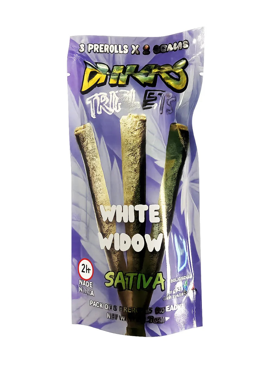 White Widow Bakrs Triplets Diamond Infused Pre-Rolls 3ct 2g