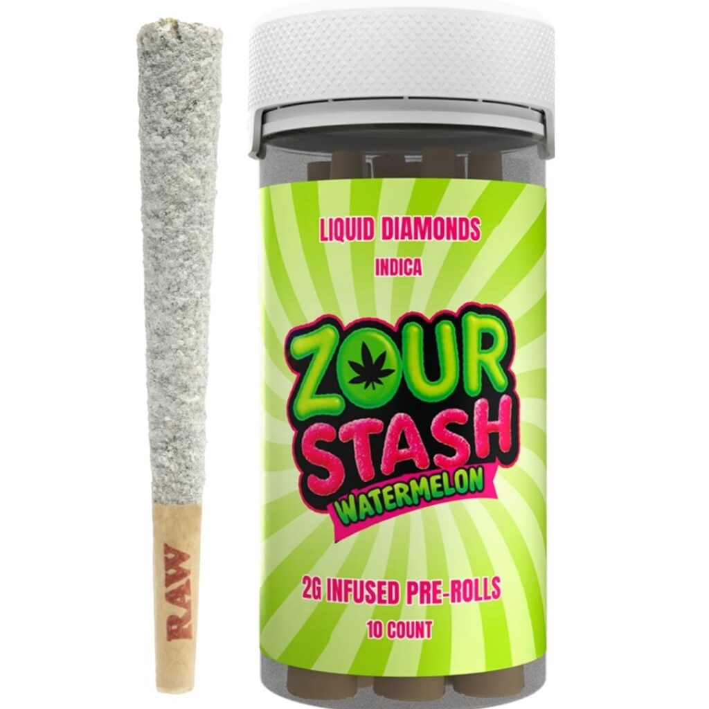 Zour Stash THCa Liquid Diamonds Pre-rolls 2g 10ct