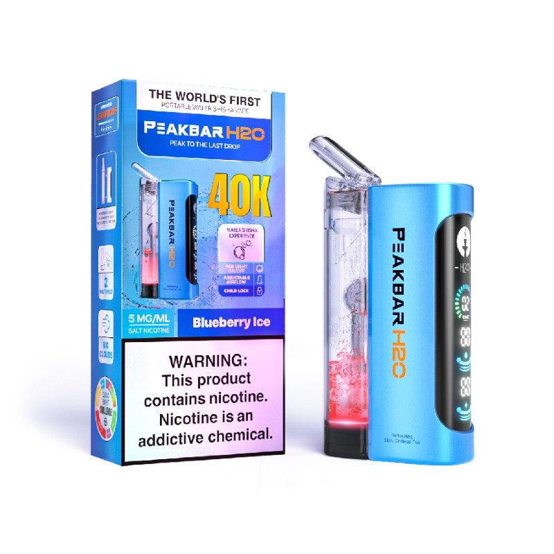 PeakBar H2O 40K Disposable Vape (20ml, 0.5%)