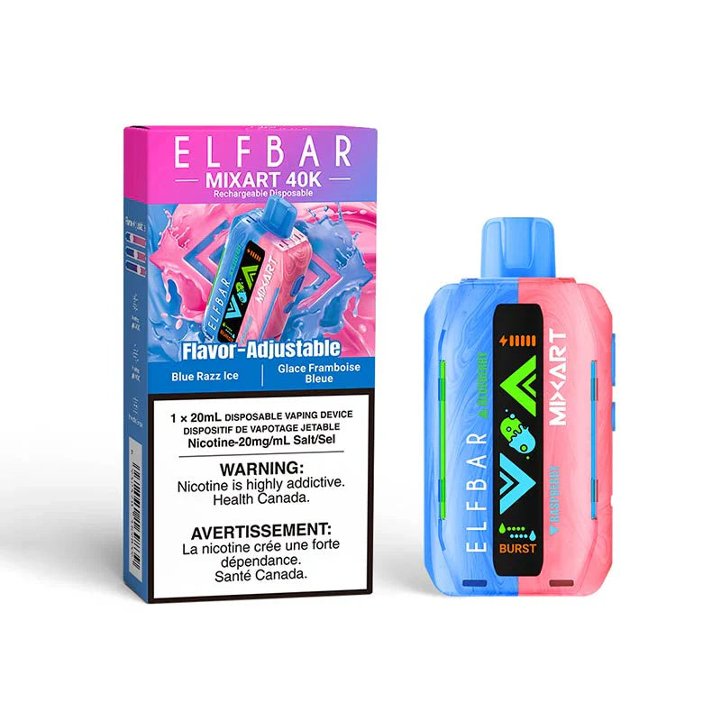 Blue Razz Ice Elf Bar Mixart 40k Disposable Vape