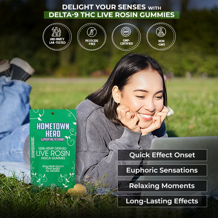 Hometown Hero Delta-9 THC Live Rosin Gummies Best Sales Price - Gummies