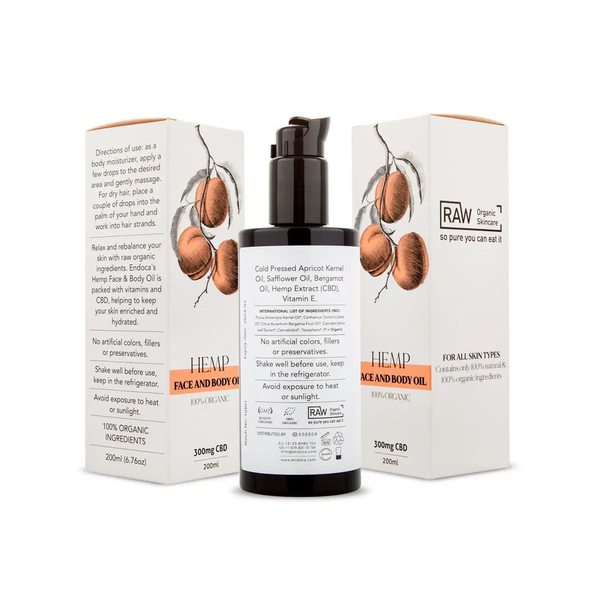 Endoca CBD face and body oil 1.5mg CBD/ml