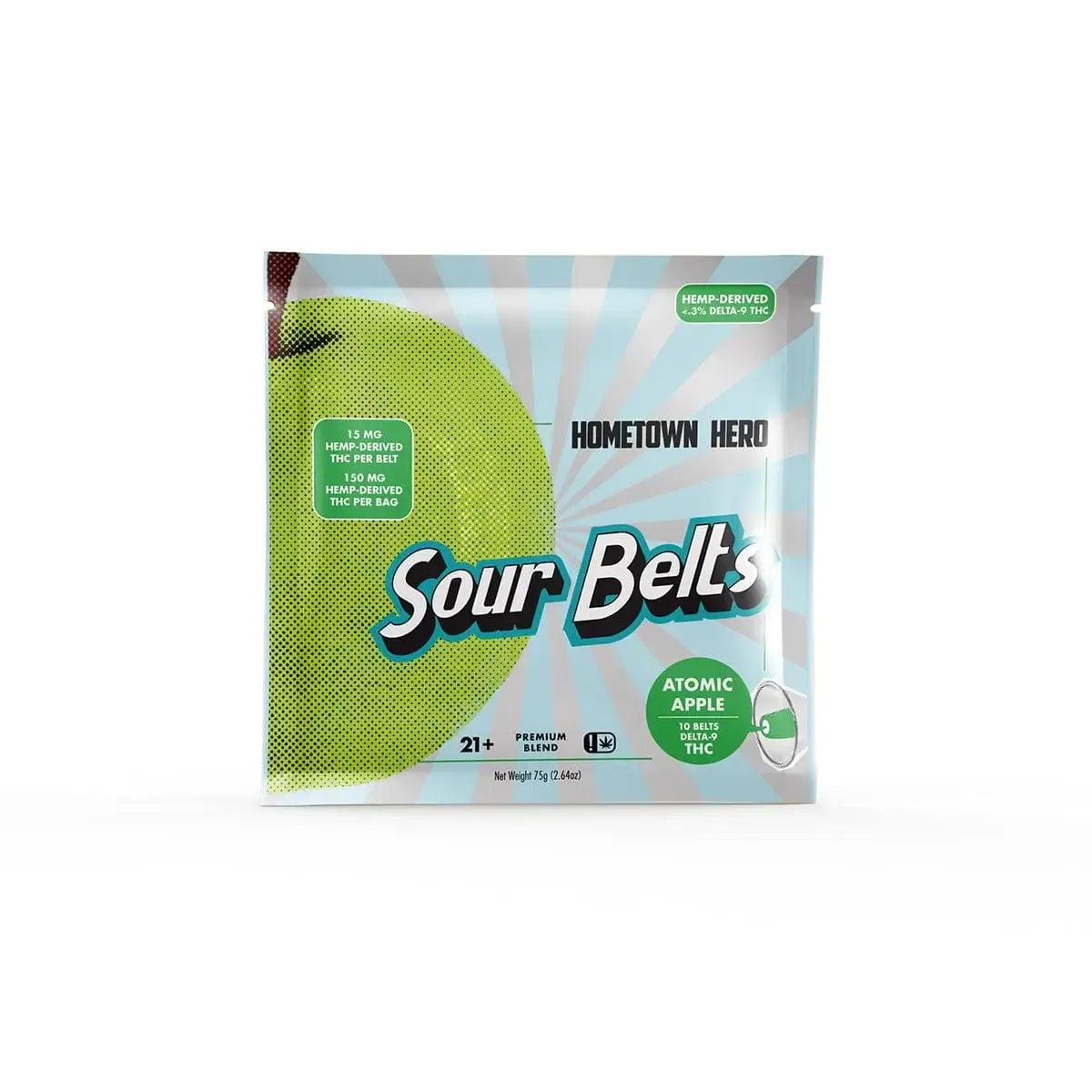 Hometown Hero D9 + THCP Sour Belts - 3000mg Best Sales Price - Gummies