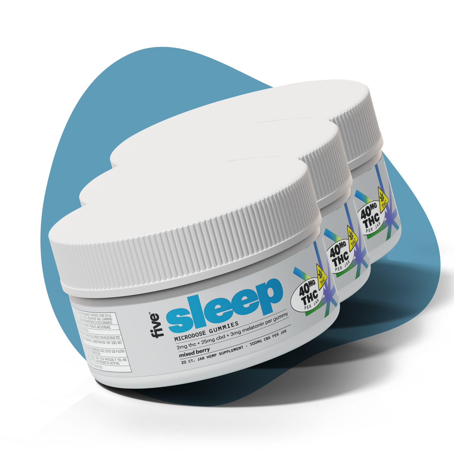 Five CBD sleep microdose thc + cbd gummies