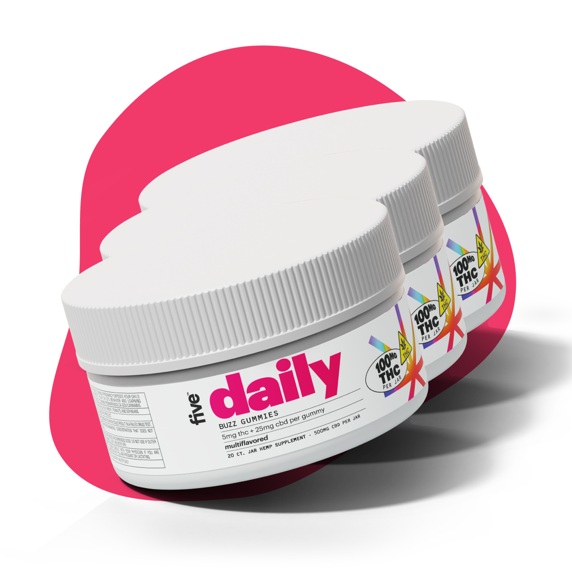 Five CBD daily buzz cbd + thc gummies