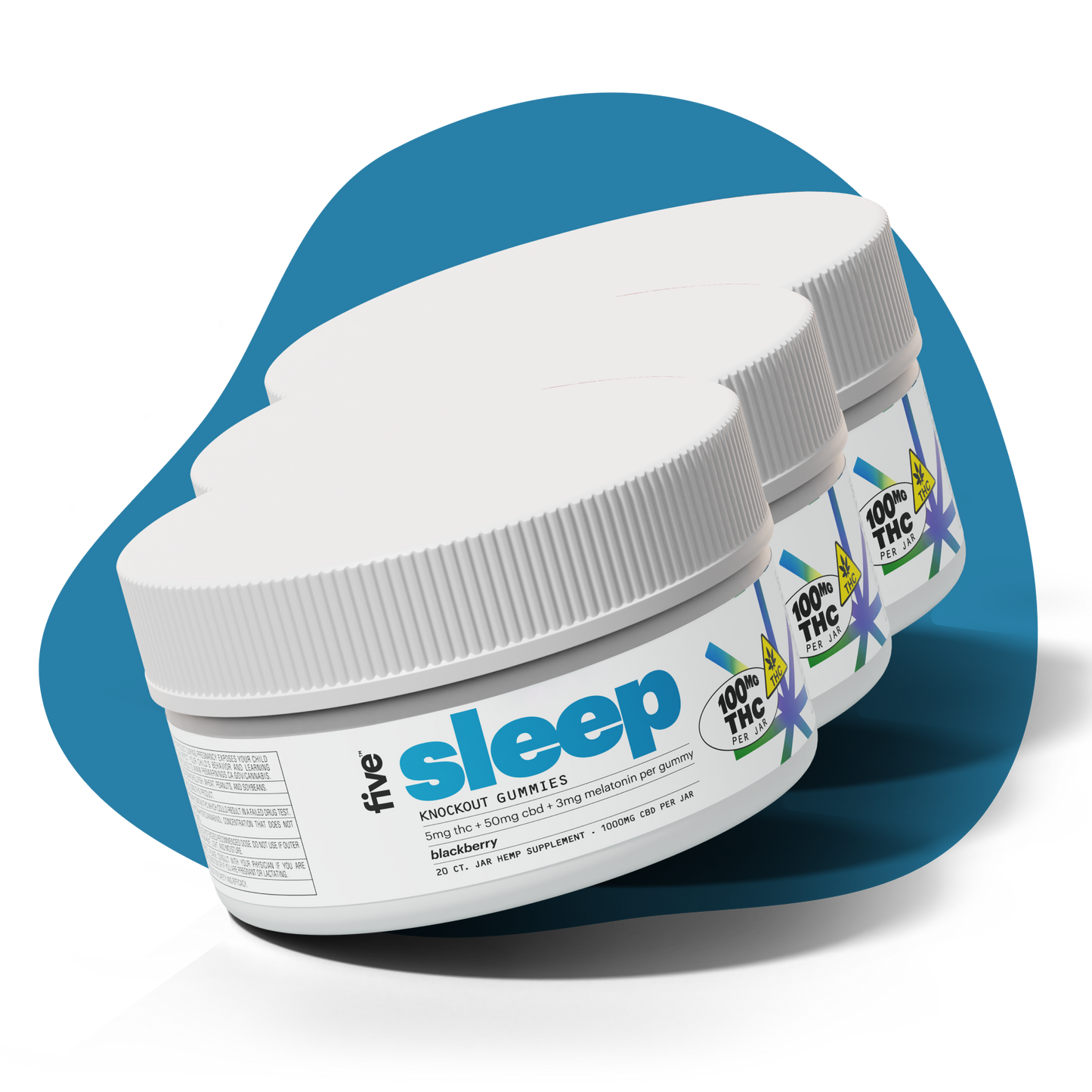 Five CBD knockout sleep thc + cbd gummies