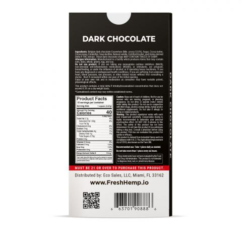 Fresh Delta 9 THC Chocolate Bar - Dark Chocolate - 150MG Best Sales Price - Gummies