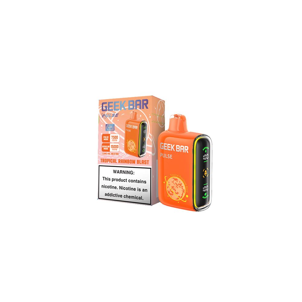 how much is elf bar vape Tropical Rainbow Blast Geek Bar Pulse 15K Disposable Vape main image 0