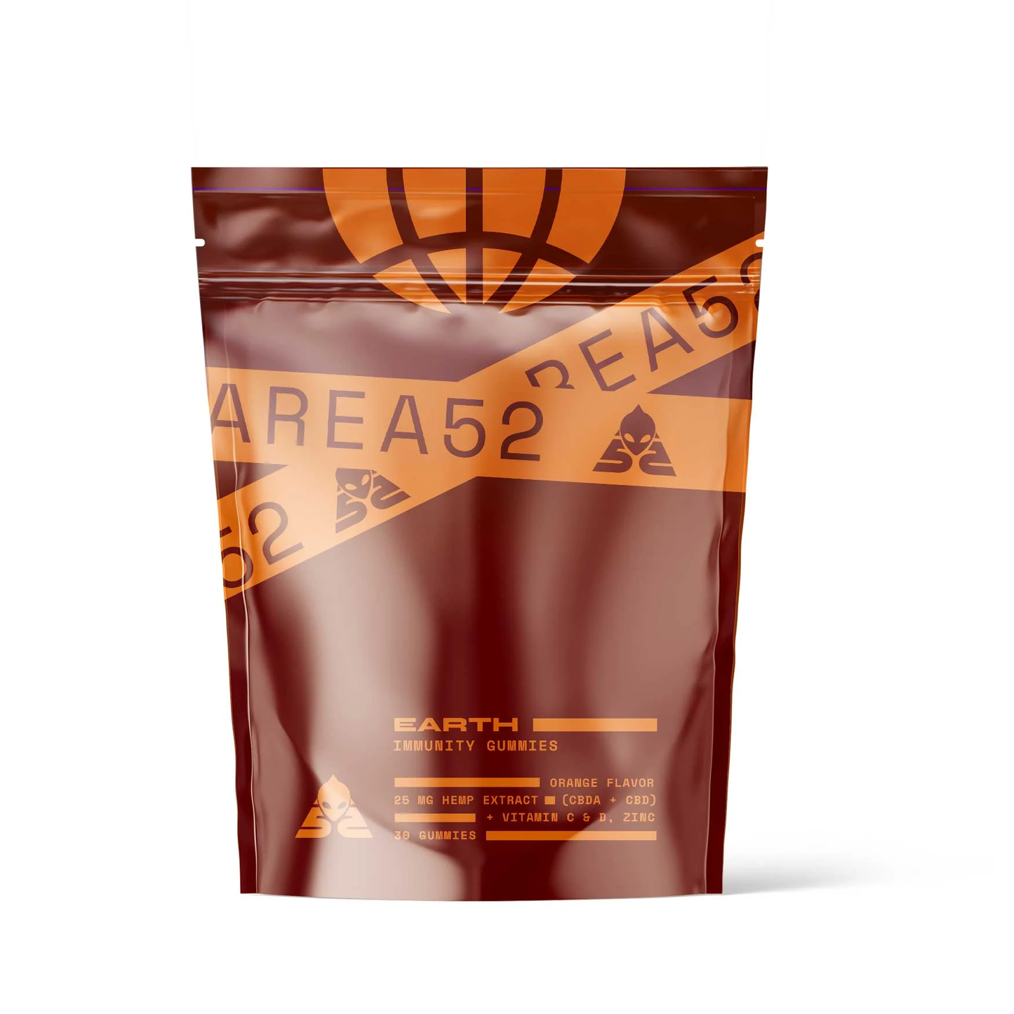 Area 52 | Earth Immunity Vitamin C & D + Zinc + CBDA + CBD Gummies - 25mg Best Sales Price - Gummies