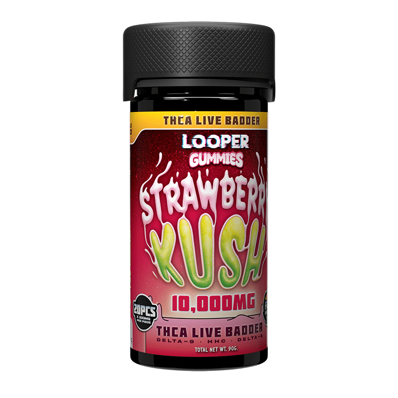 Looper Vape THC-A Live Badder Gummies: Strawberry Kush