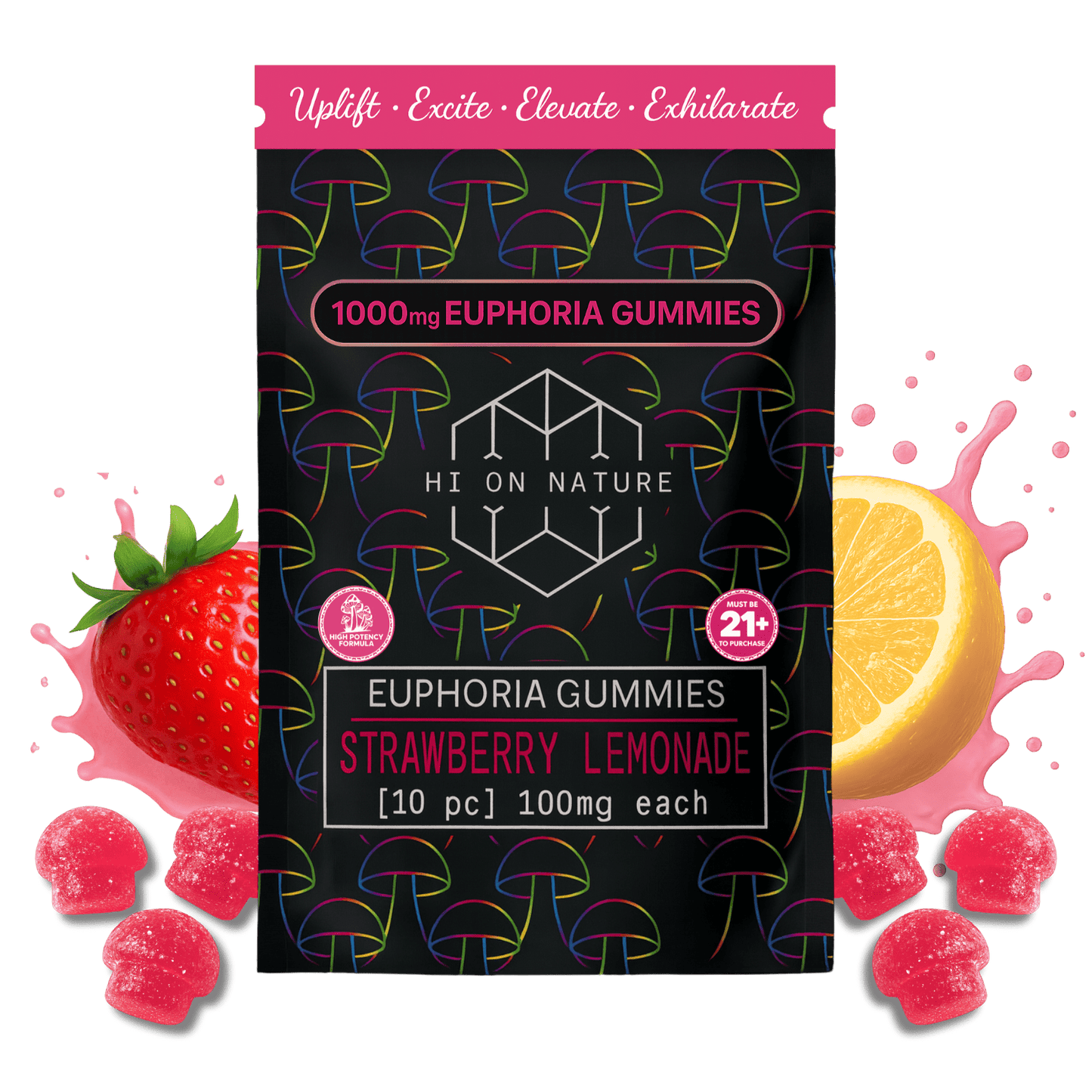 Hi On Nature Magic Mushroom Euphoria Gummies