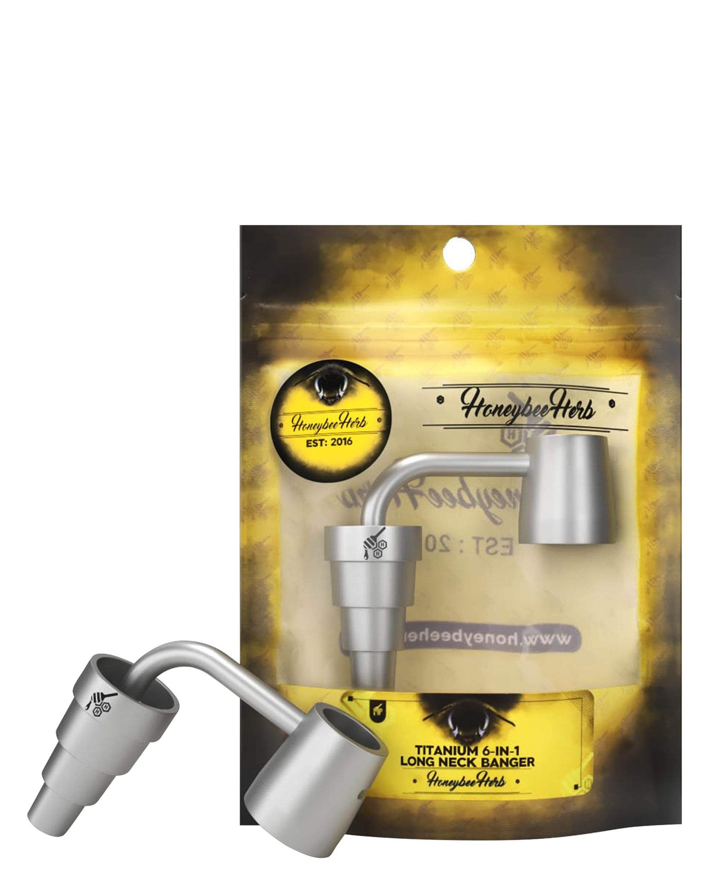 Honeybee Herb Long Neck 6 in 1 Titanium Banger